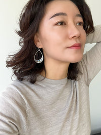 Abalone Teardrop Drop Earrings