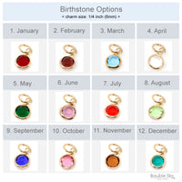 Personalized Initial & Birthstone Mini Carabiner Necklace