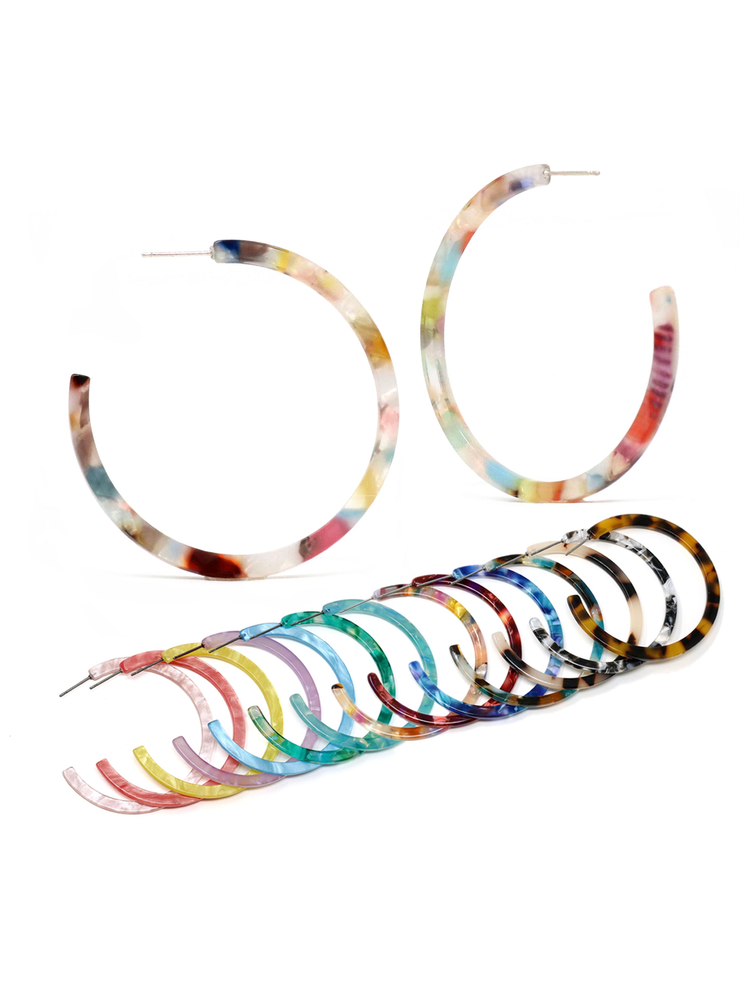Resin Hoop Earrings