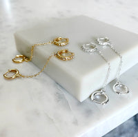 Paved Loop Earplug Earrings