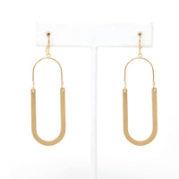 Oval Resin Drop Earrings