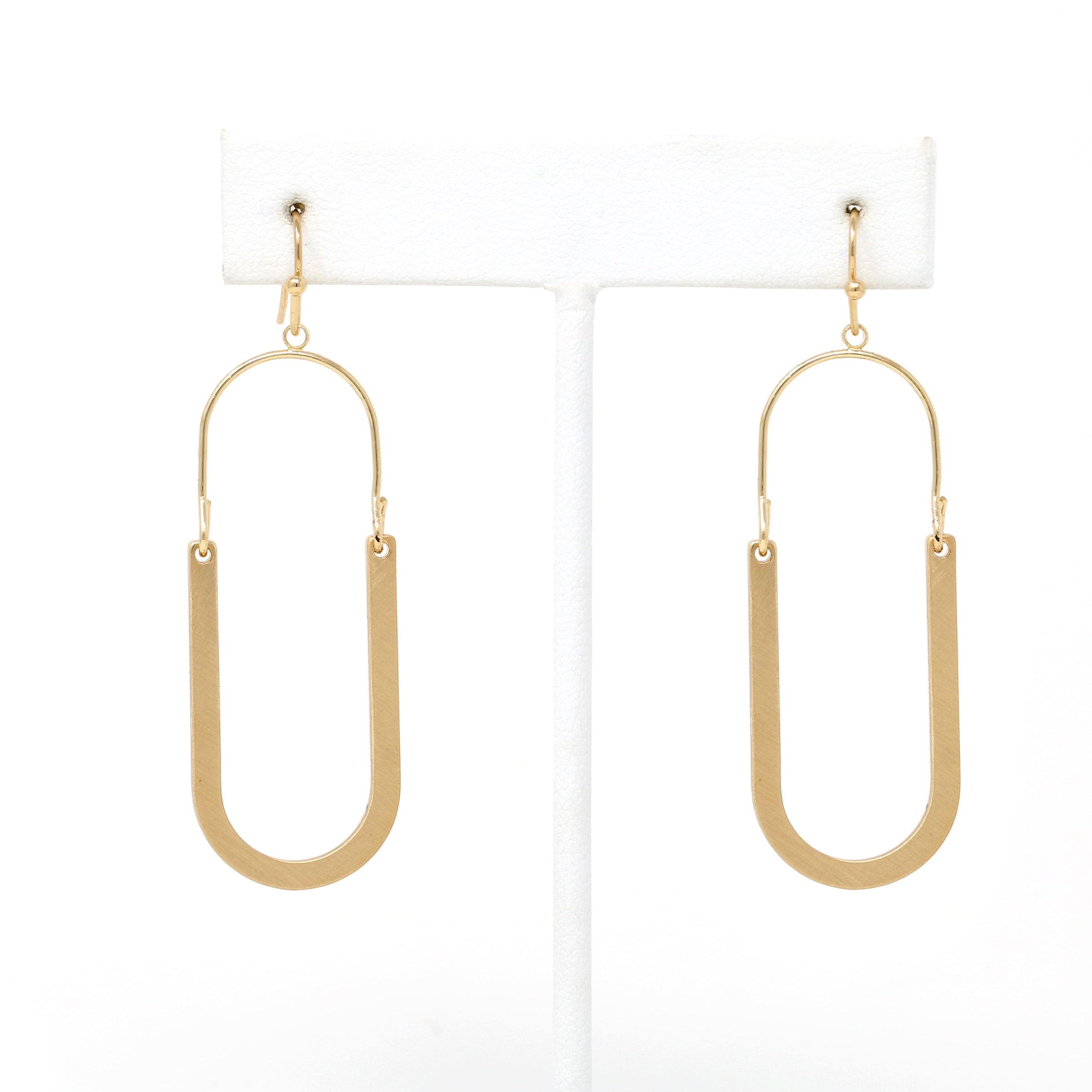Oval Resin Drop Earrings