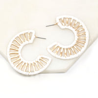 Raffia Circle Hoop Earrings