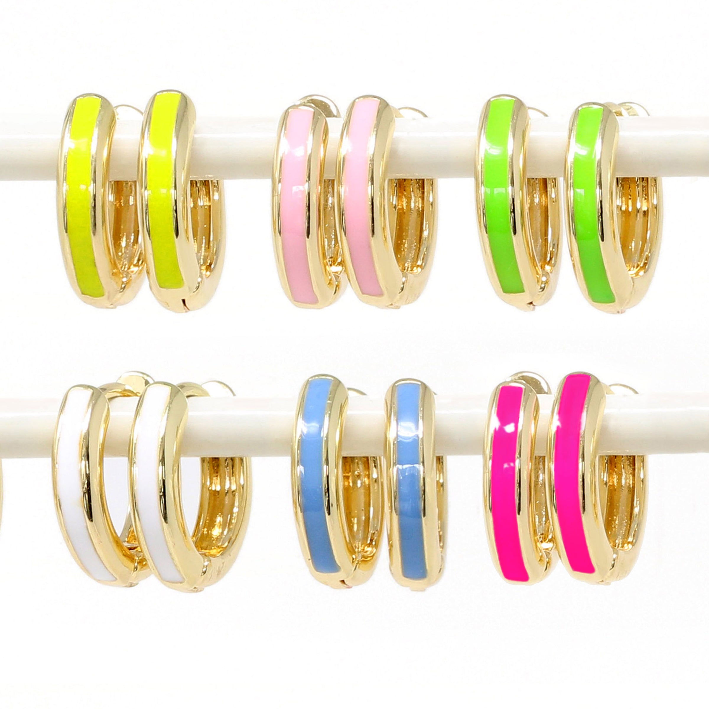 Color Huggie Earrings