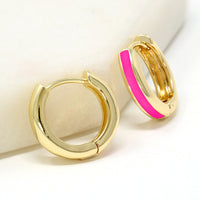 Color Huggie Earrings