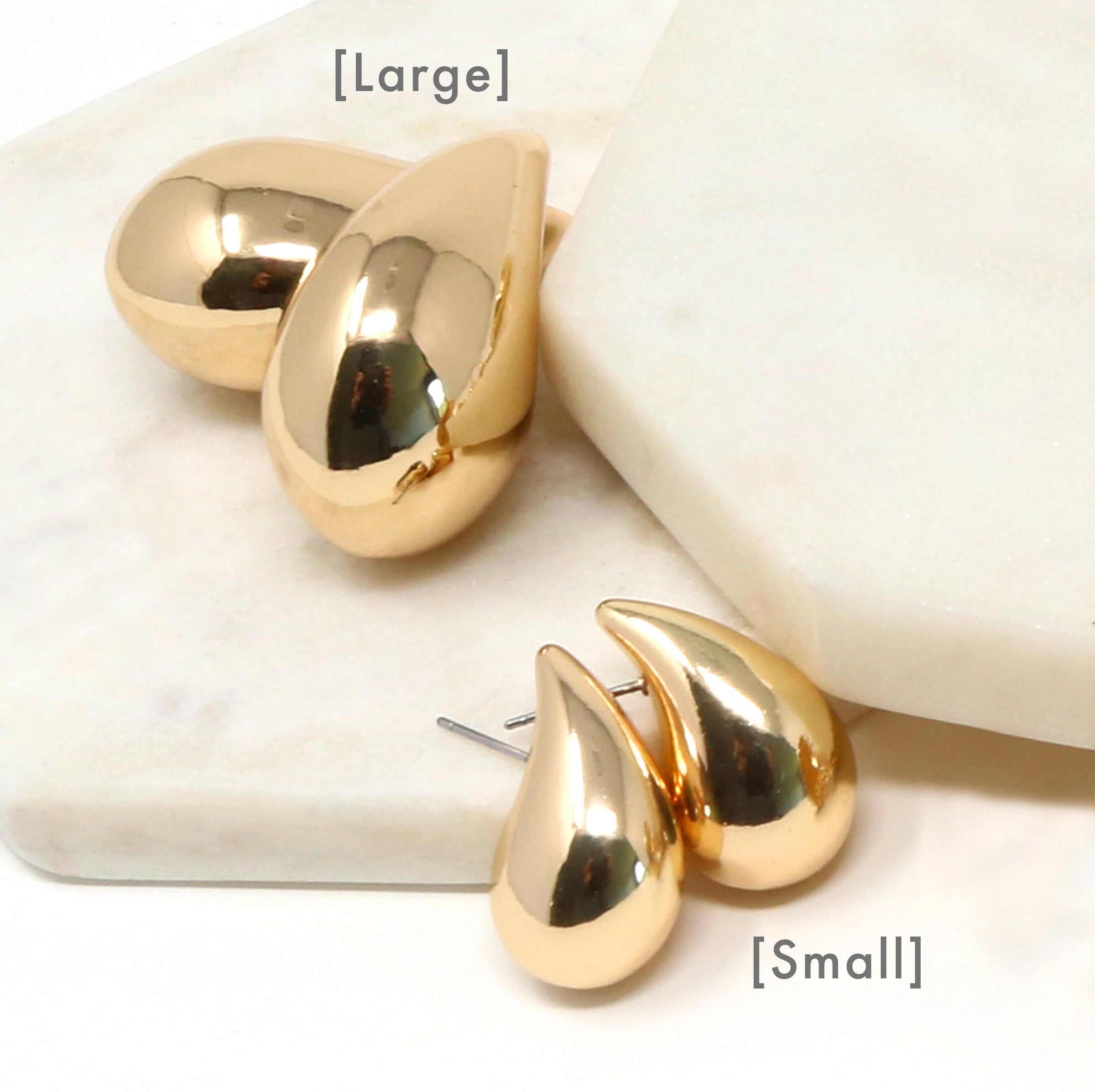 Puffy Bold Teardrop Earrings