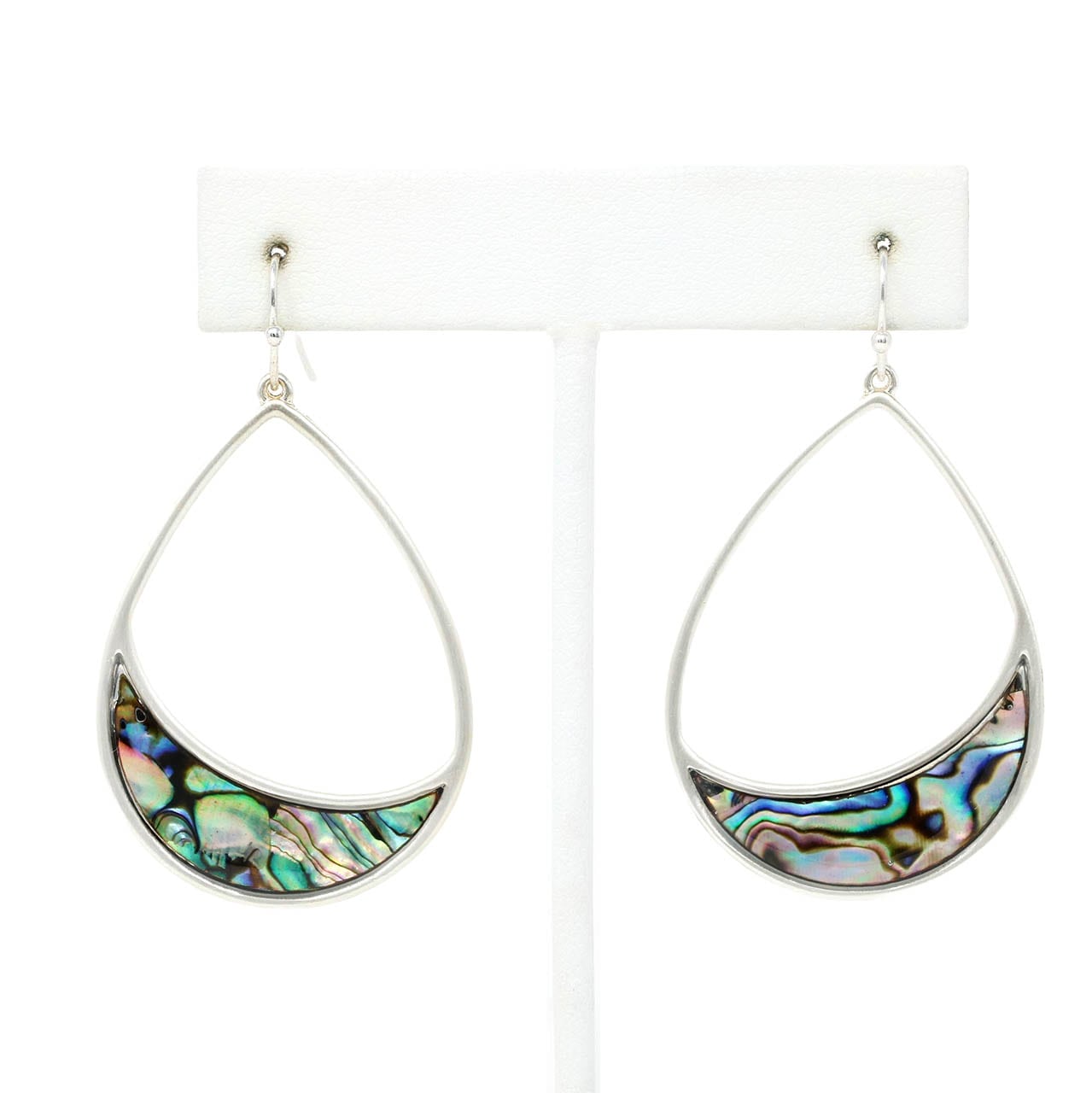 Abalone Teardrop Drop Earrings