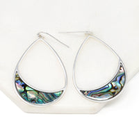 Abalone Teardrop Drop Earrings
