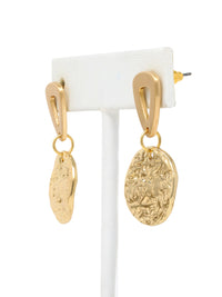 Hammered Circle Stud Earrings
