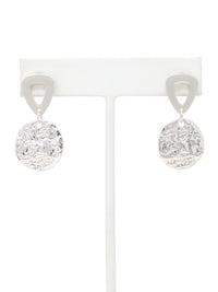 Hammered Circle Stud Earrings