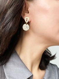 Hammered Circle Stud Earrings