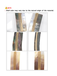Modern Mother of Pearl Shell Statement Earrings