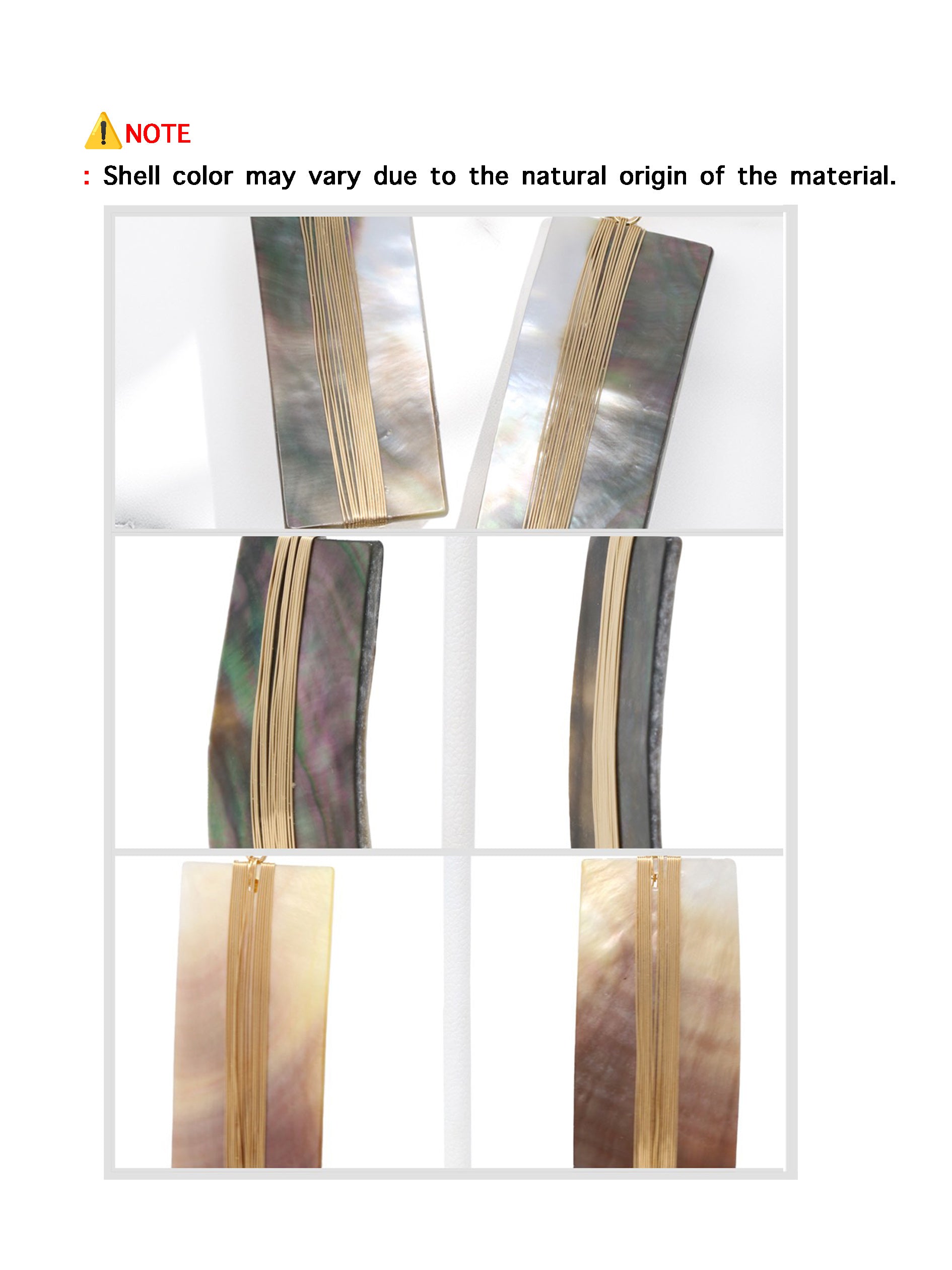 Modern Mother of Pearl Shell Statement Earrings