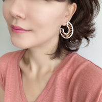 Raffia Circle Hoop Earrings
