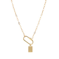 Carabiner Necklace with Charm