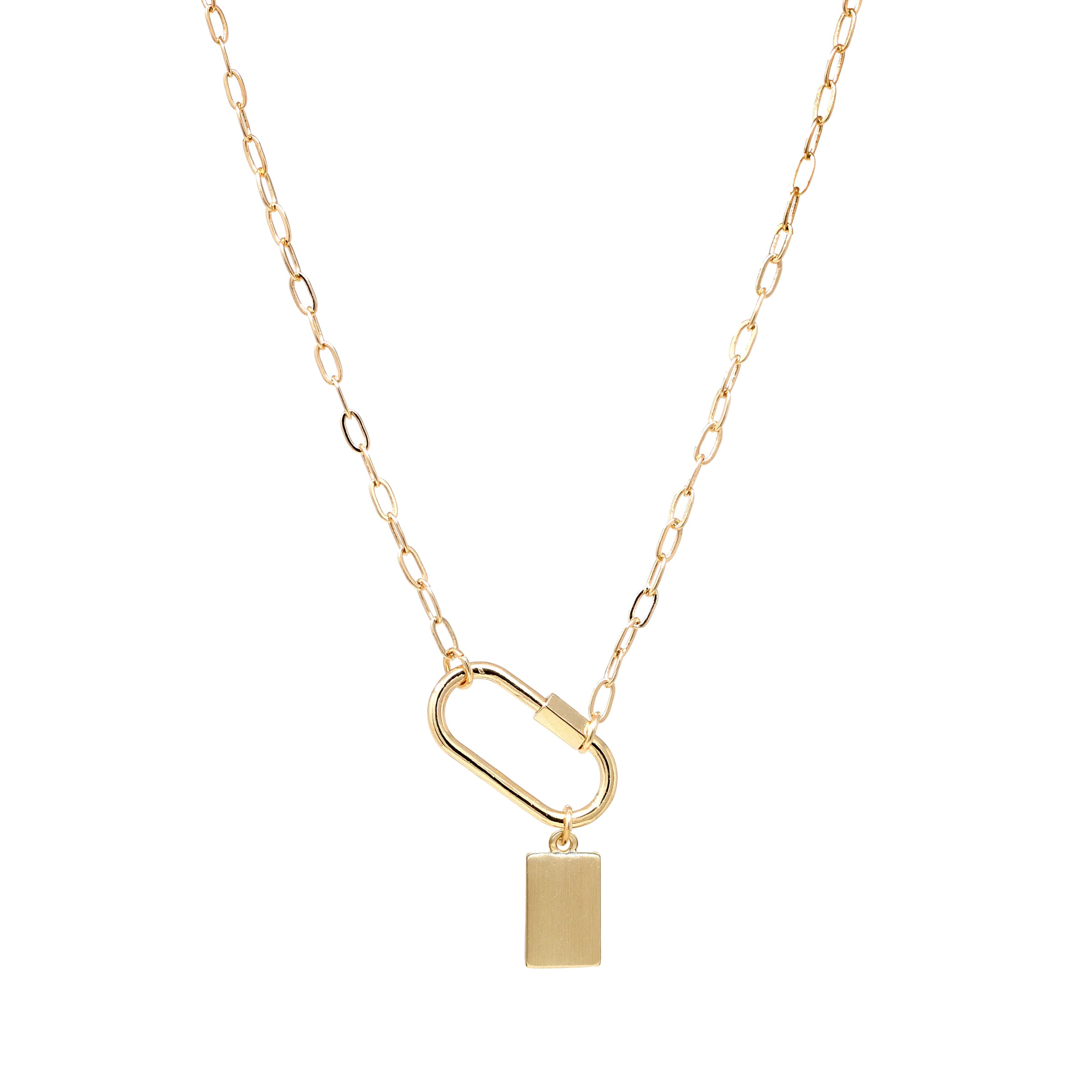 Carabiner Necklace with Charm