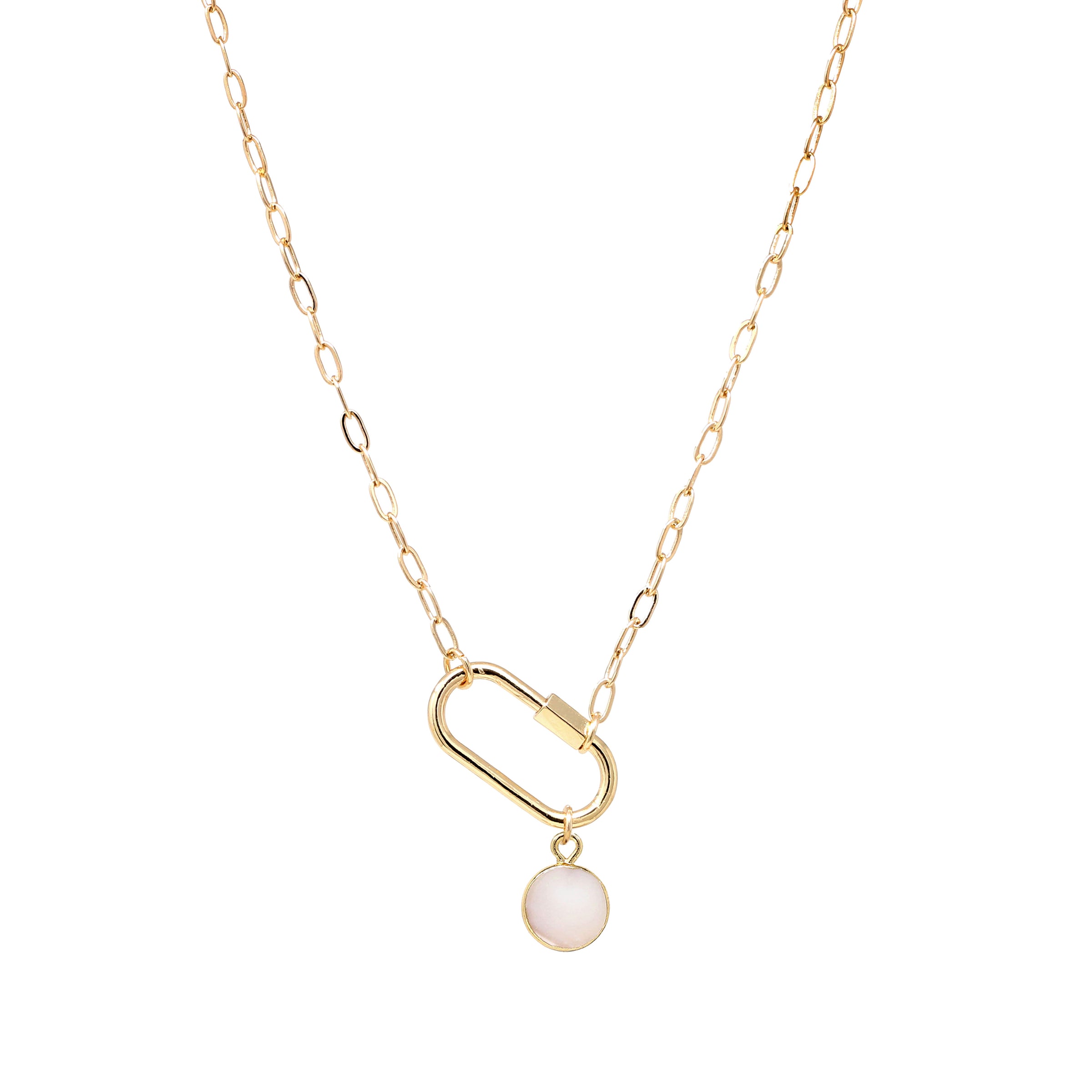 Carabiner Necklace with Charm