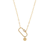 Carabiner Necklace with Charm