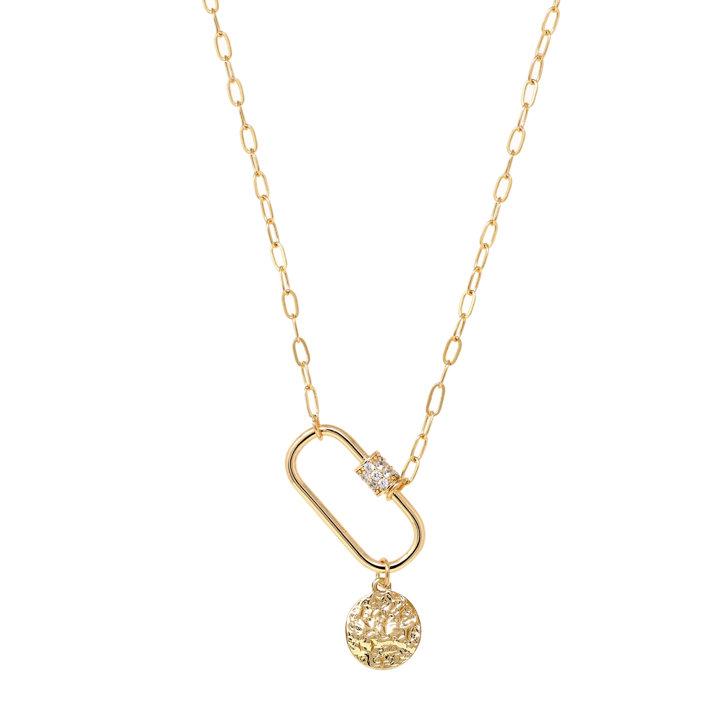Carabiner Necklace with Charm