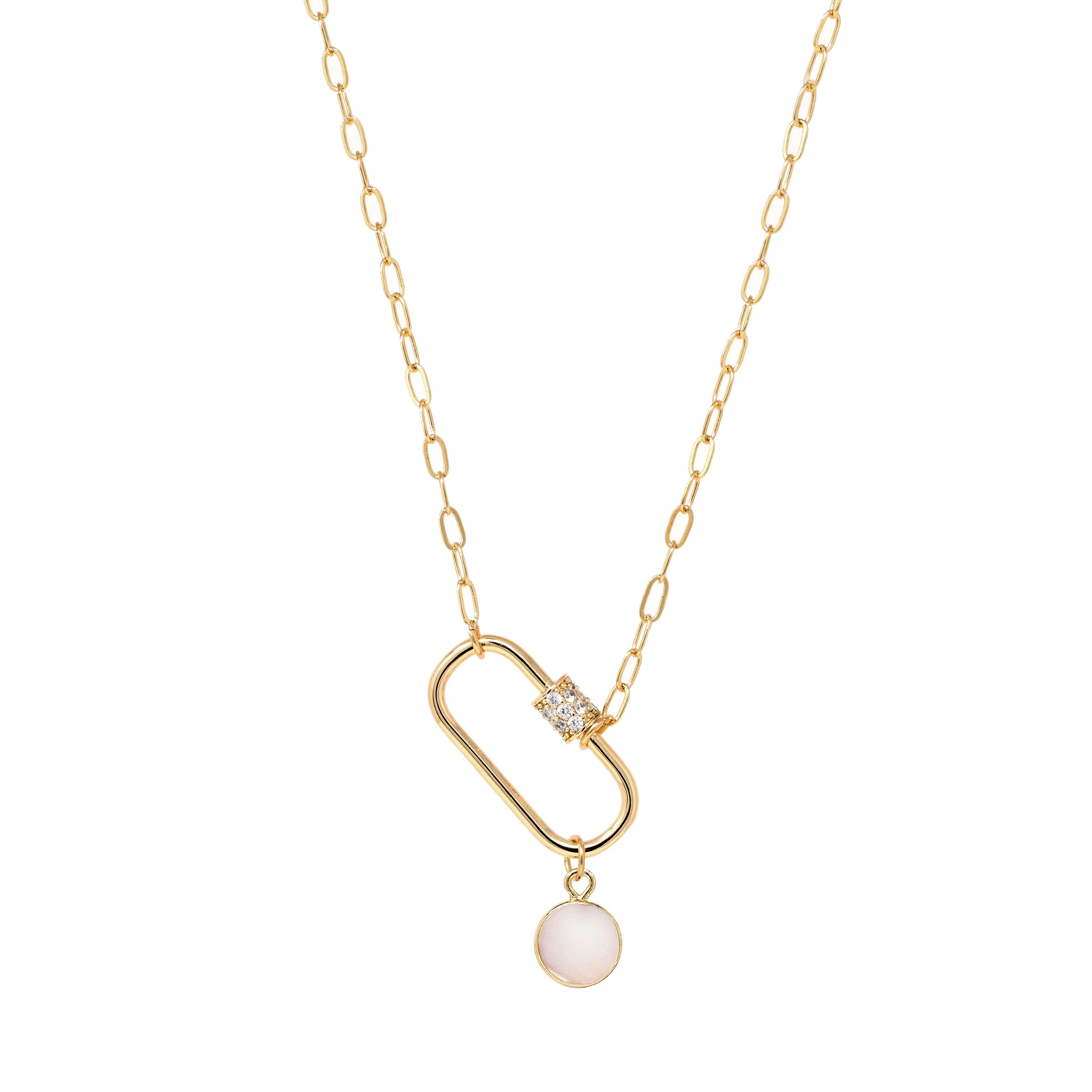 Carabiner Necklace with Charm