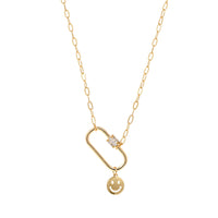 Carabiner Necklace with Charm
