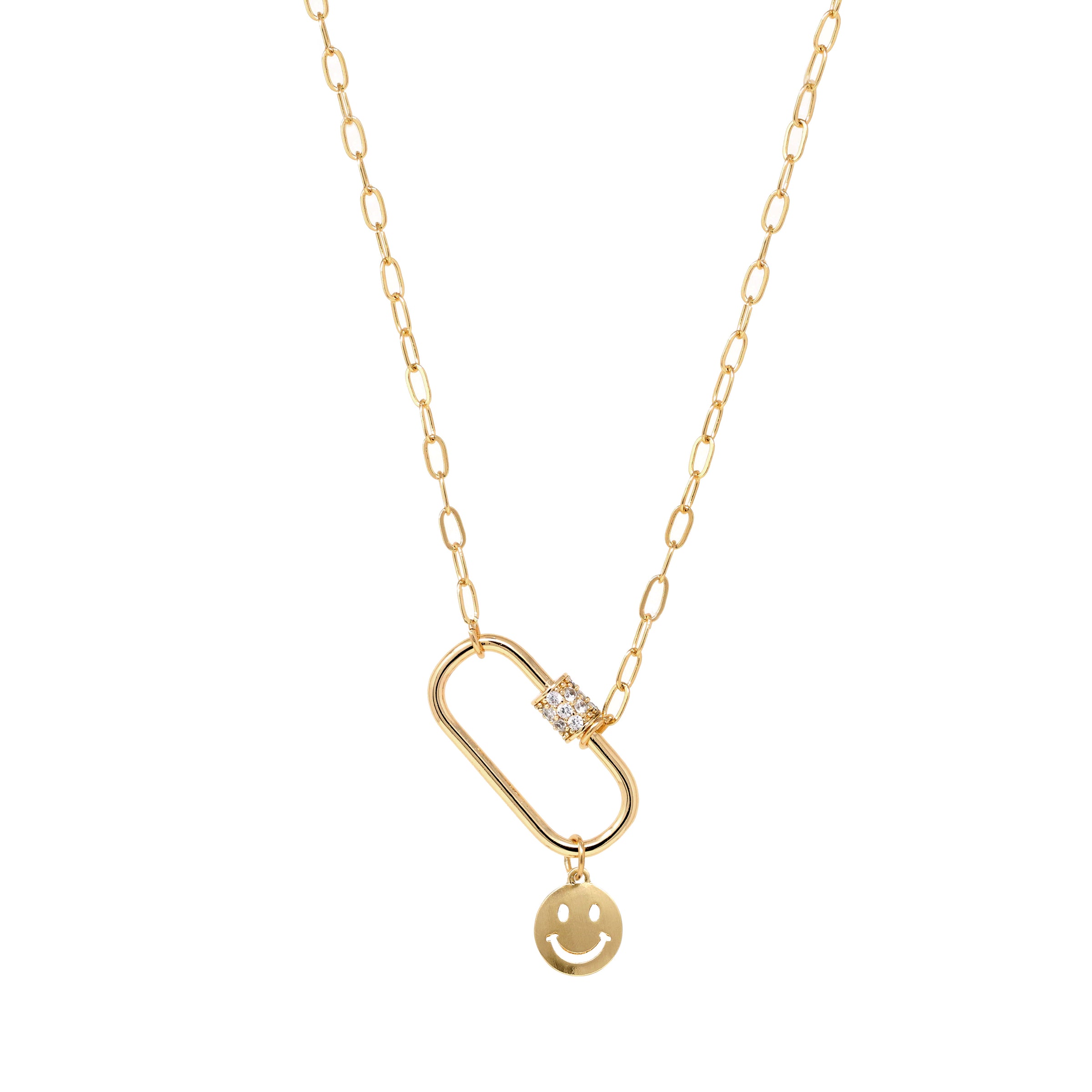 Carabiner Necklace with Charm