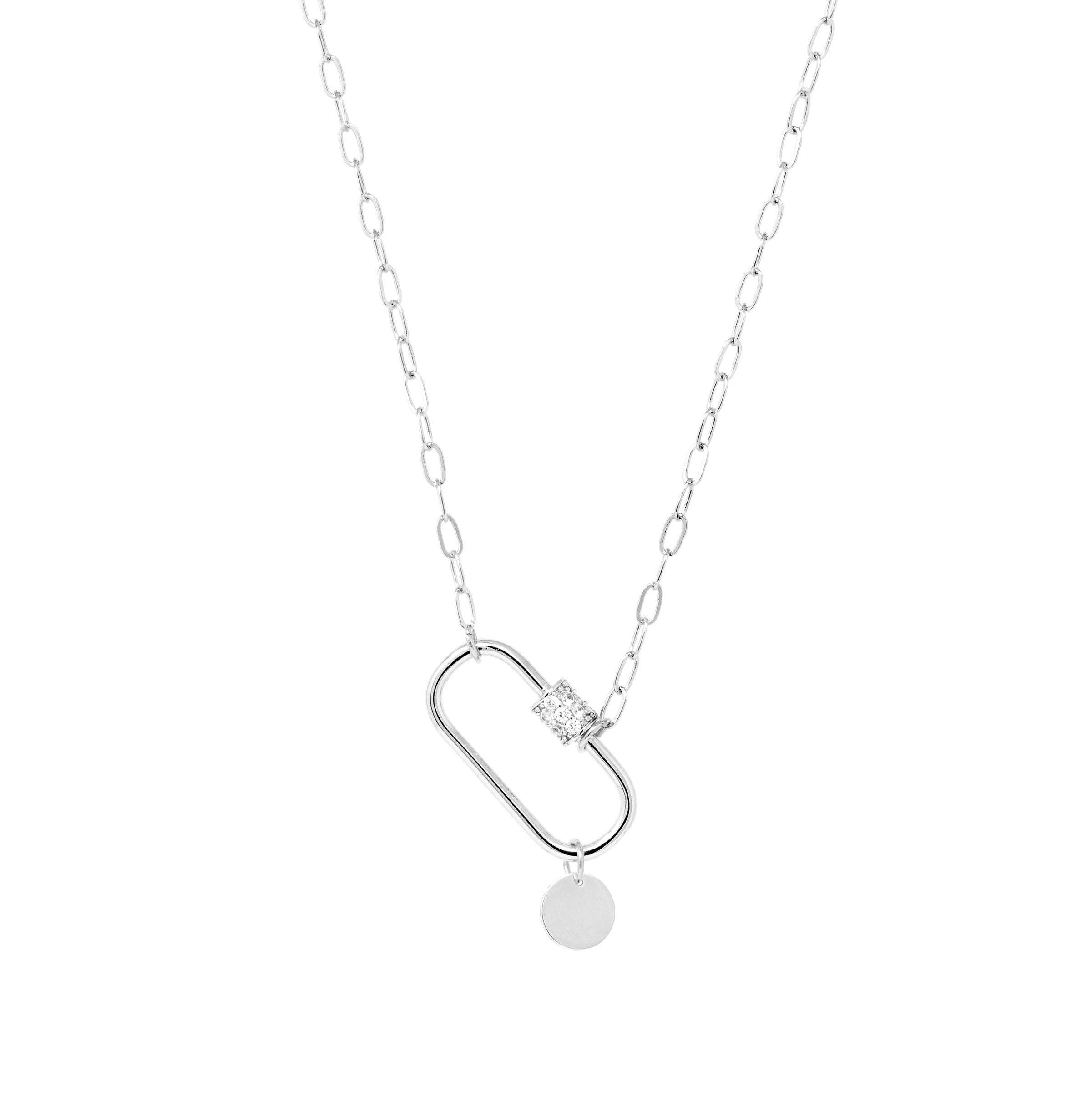 Carabiner Necklace with Charm
