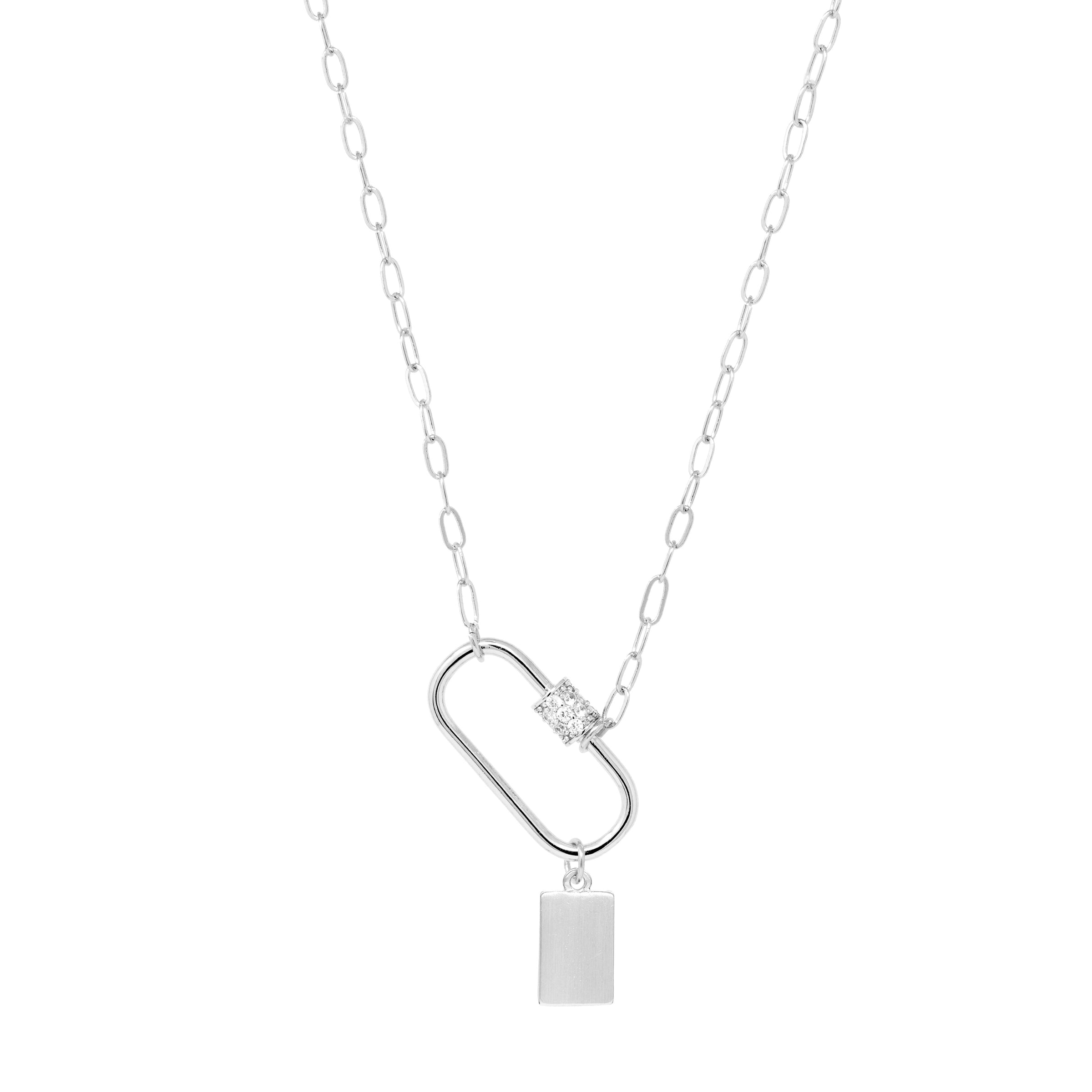 Carabiner Necklace with Charm