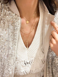 Dainty Triple Layered Charm Necklace