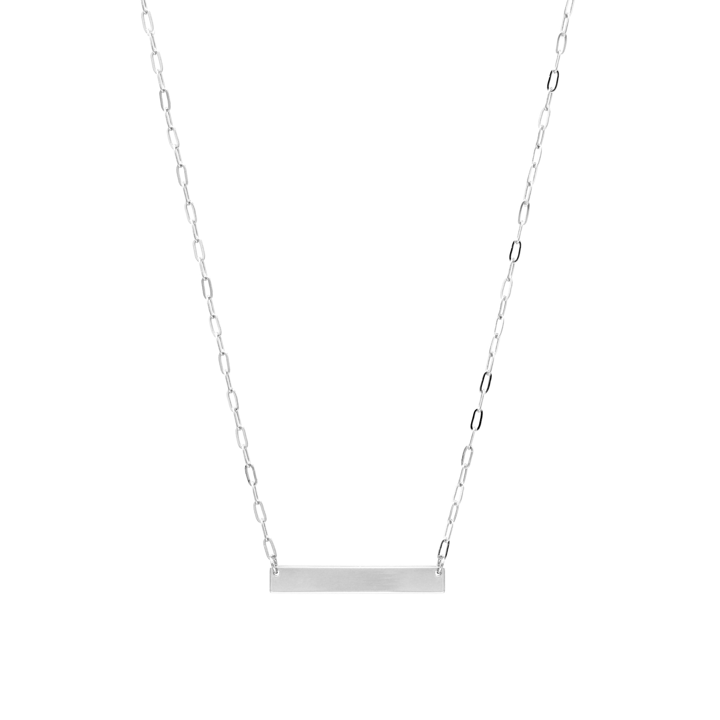 Long Bar Charm Necklace