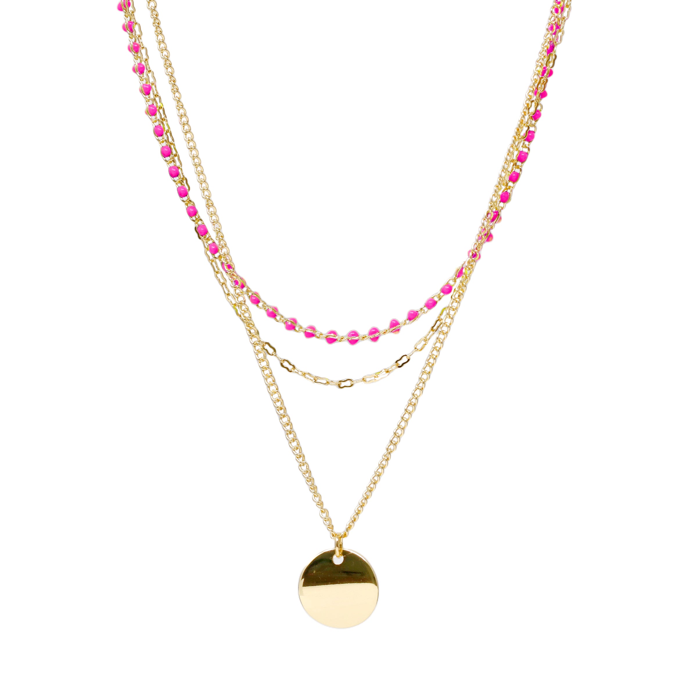 Triple Layered Neon Necklace