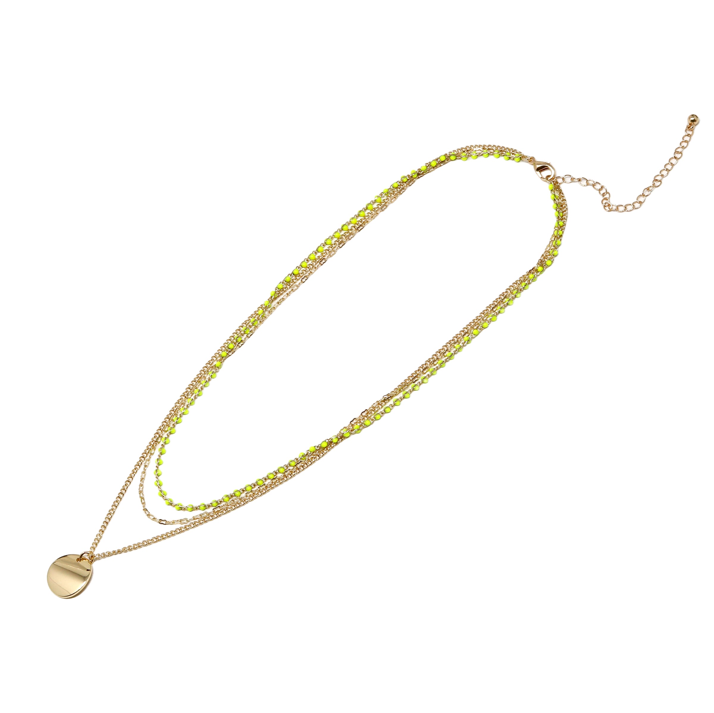 Triple Layered Neon Necklace