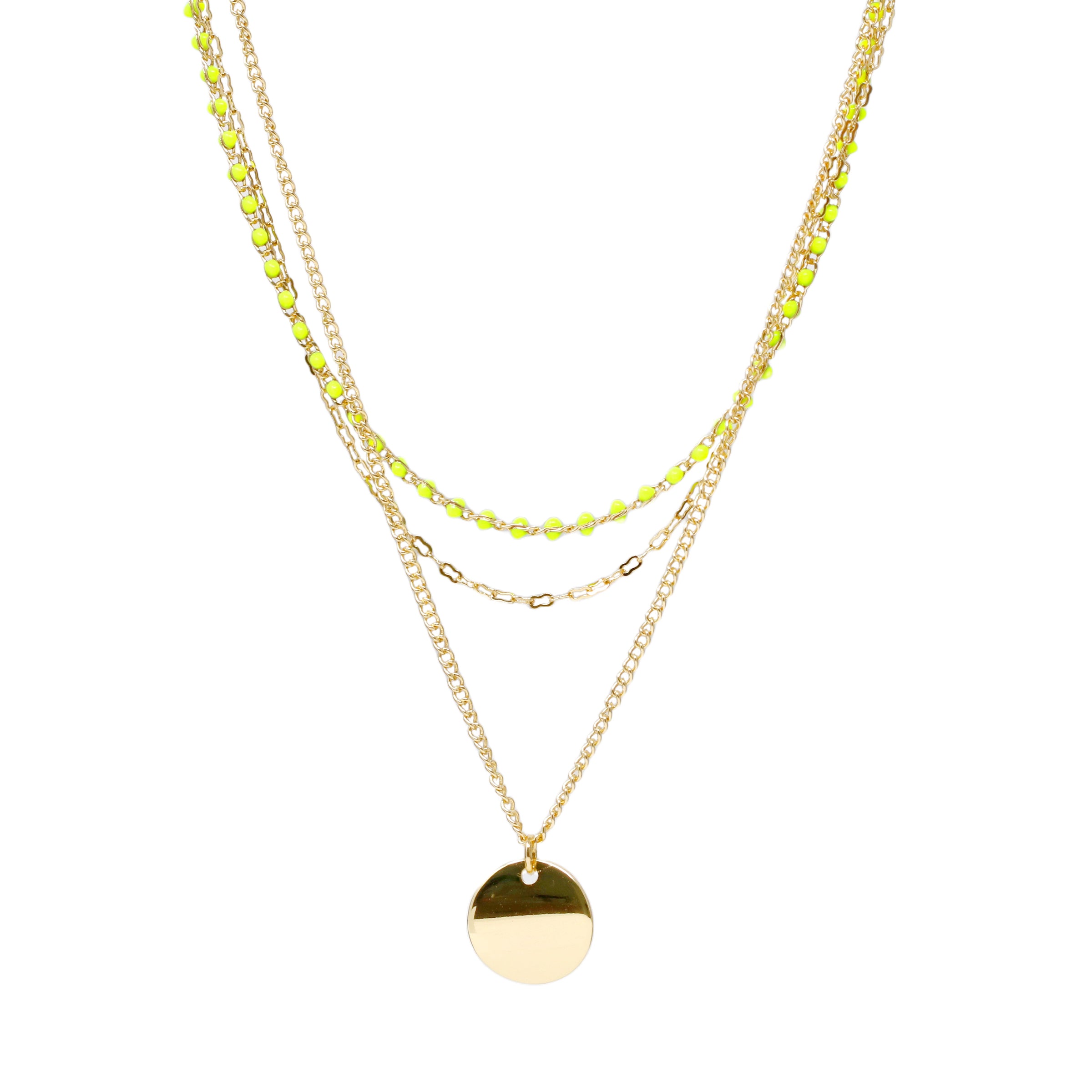 Triple Layered Neon Necklace