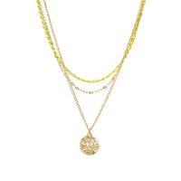 Triple Layered Neon Necklace