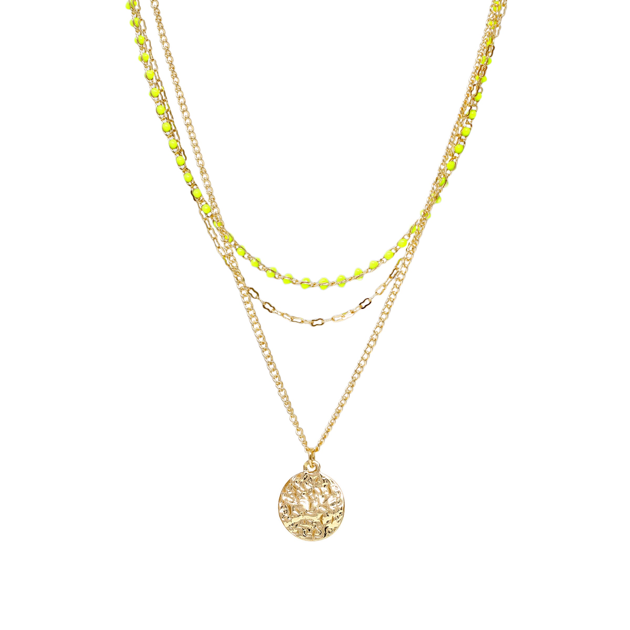 Triple Layered Neon Necklace