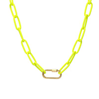 Mini Carabiner Neon Chain Necklace