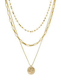 4-Layer Pearl & Gold Charm Necklace