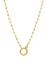 Circle Carabiner Lock Necklace - a sleek and versatile accessory ideal for daily wear, effortlessly enhancing personal style. Its innovative design allows for easy charm customization with a simple push-to-open and close mechanism.