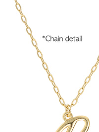 Script Initial Short Necklace
