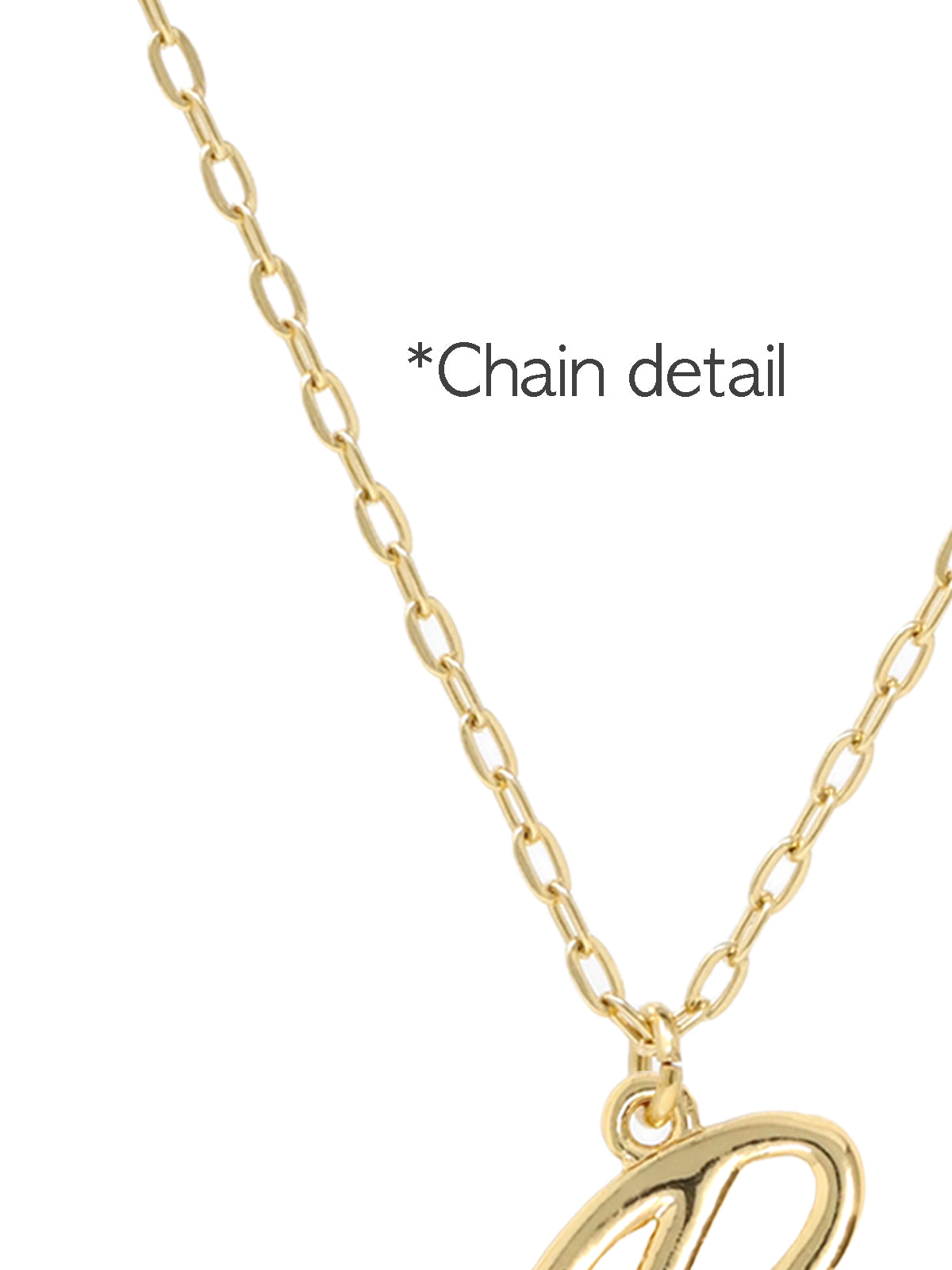 Script Initial Short Necklace