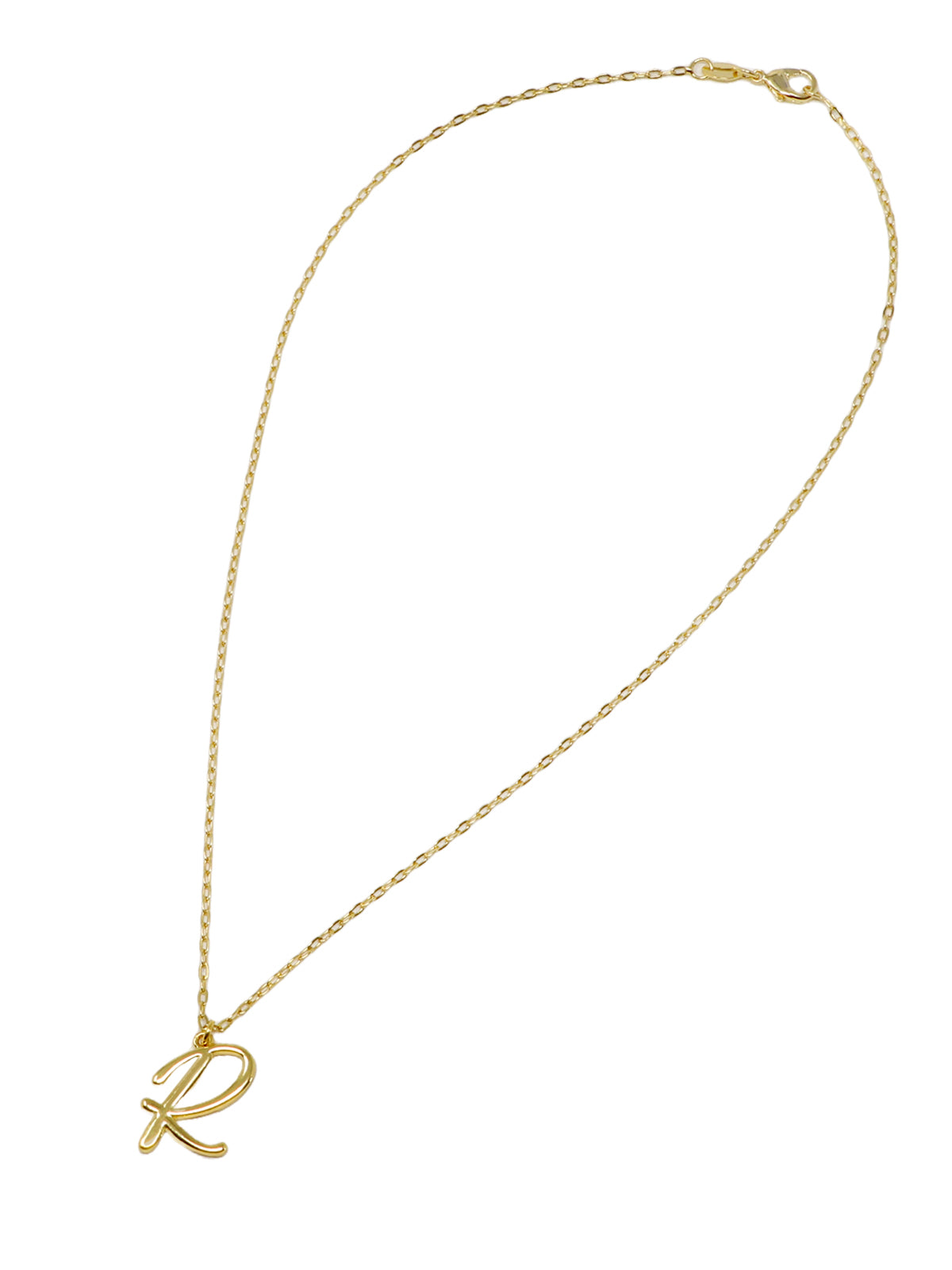 Script Initial Short Necklace