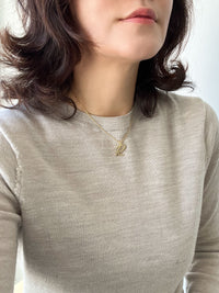 Script Initial Short Necklace