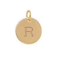 Personalized Initial 13mm Circle Charm
