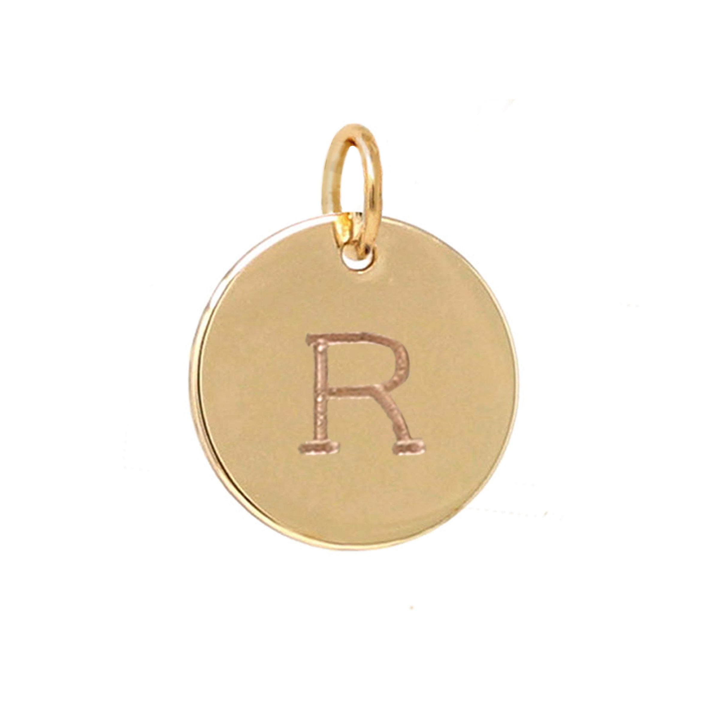 Personalized Initial 13mm Circle Charm