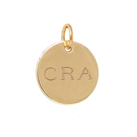 Personalized Initial 13mm Circle Charm