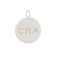 Personalized Initial 13mm Circle Charm