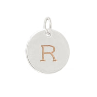 Personalized Initial 13mm Circle Charm