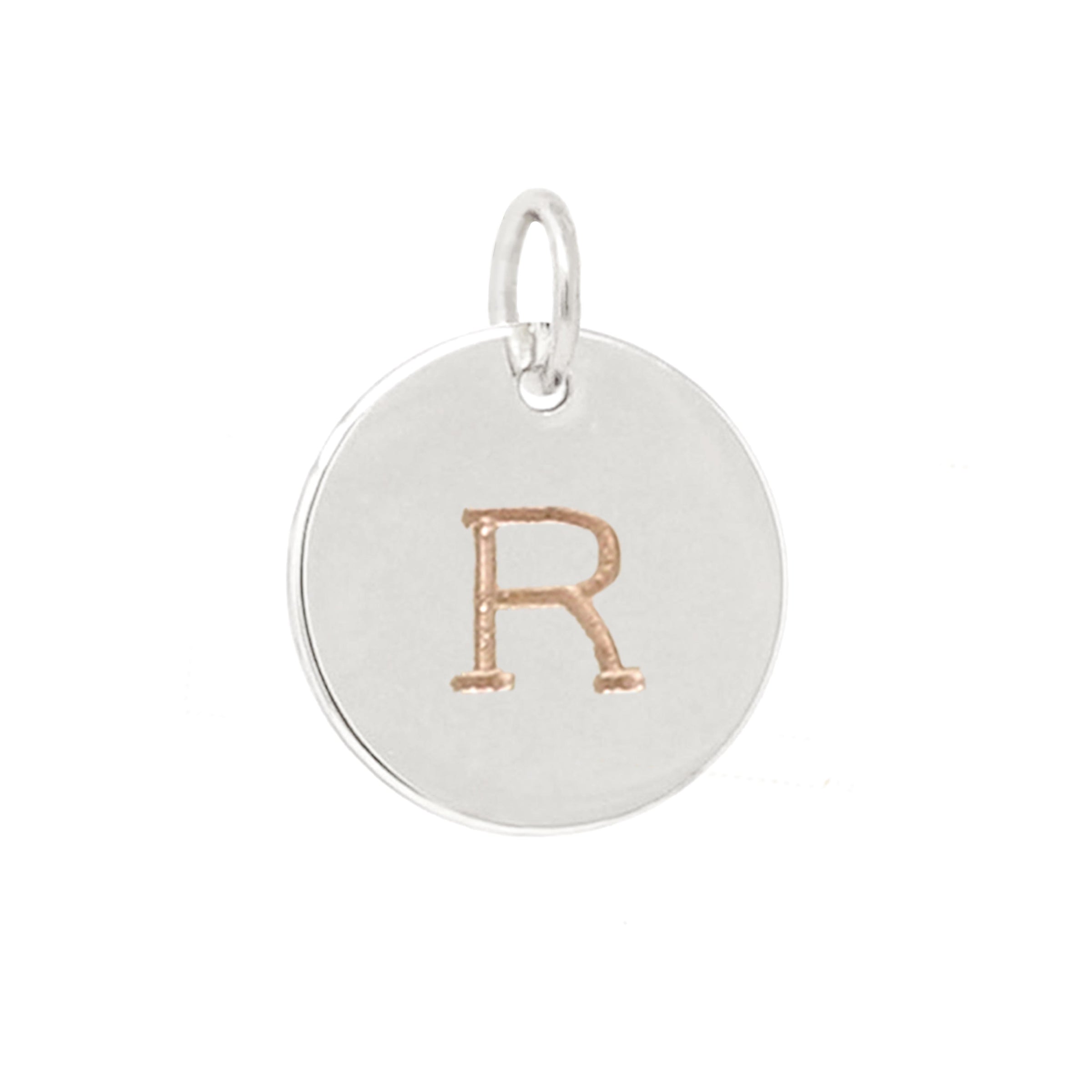 Personalized Initial 13mm Circle Charm