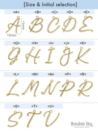 Script Initial Carabiner Necklace