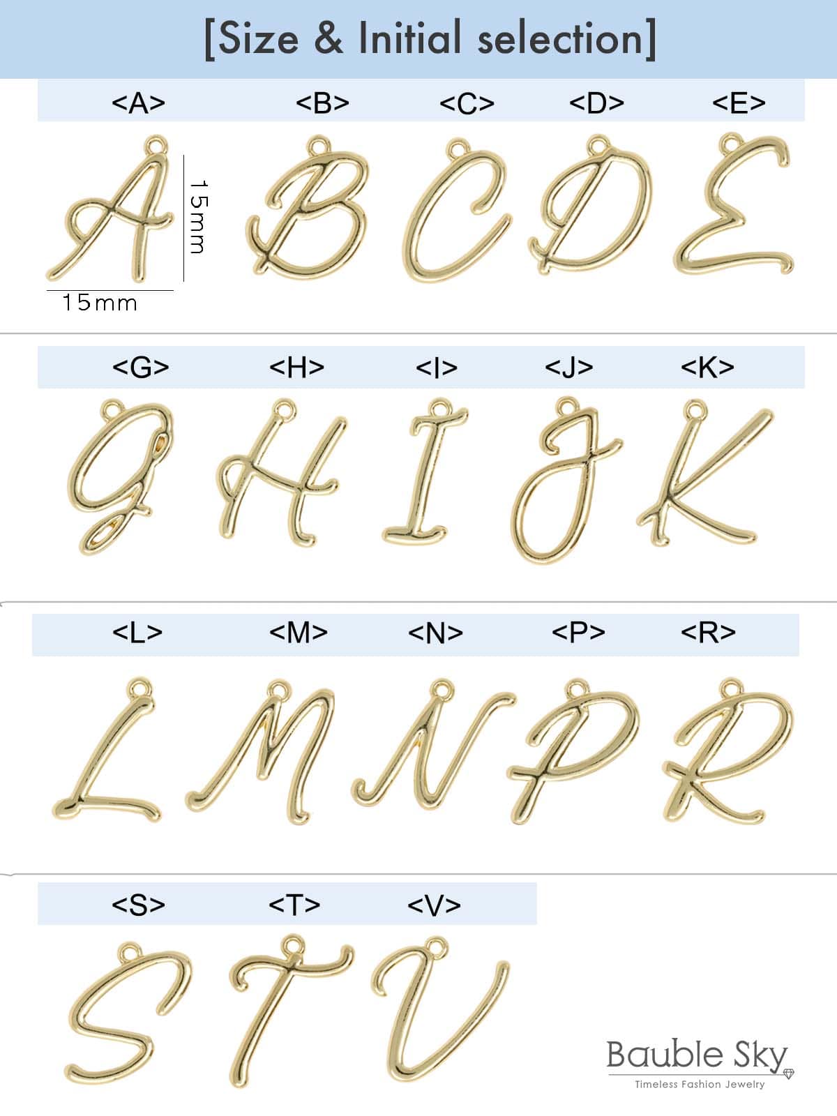 Script Initial Carabiner Necklace